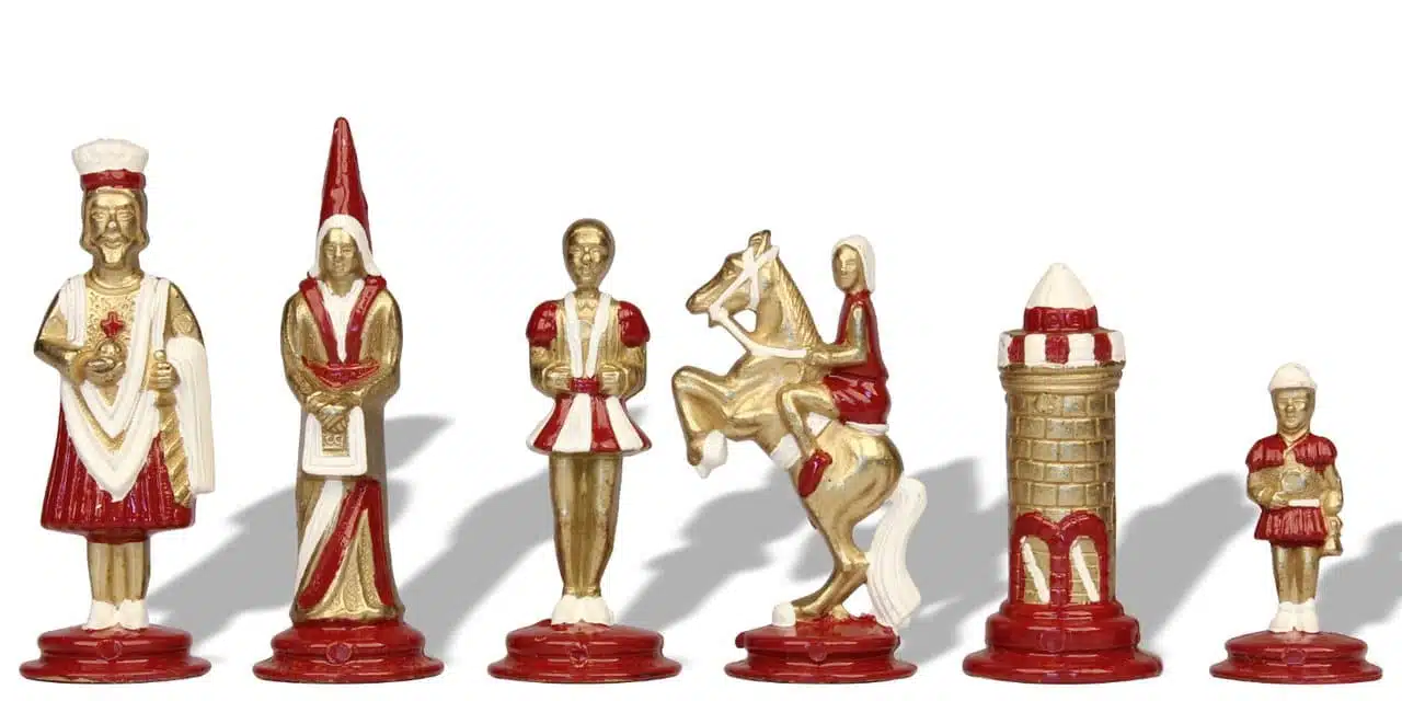 Jeu d'Echecs en Métal Peint à la Main Camelot et La Légende du Roi Arthur – Image 4