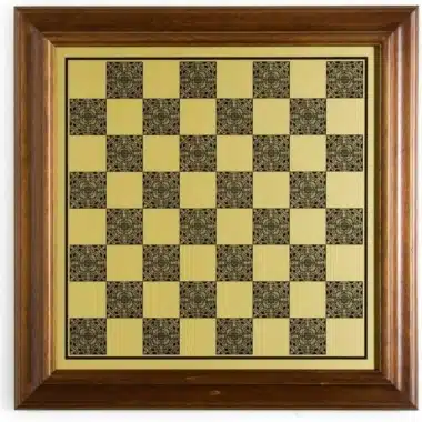 Echiquier en Bois et Effet Laiton avec Compartiment de Rangement – Image 4
