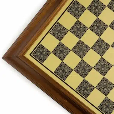 Echiquier en Bois et Effet Laiton avec Compartiment de Rangement – Image 7