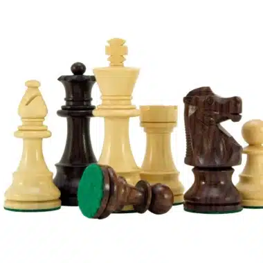 Ensemble French Knight III Echiquier en Bois de Rose et d'Erable & Pièces d'Echecs en Bois de Rose – Image 5