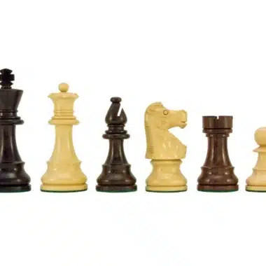 Ensemble French Knight III Echiquier en Bois de Rose et d'Erable & Pièces d'Echecs en Bois de Rose – Image 6