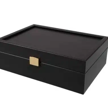 Ensemble Knight Design Echiquier en Bois de Peuplier Noir et Erable Blanc & Jeu d'Echecs en Bois de Buis Ebonisé avec Coffret de Rangement – Image 7
