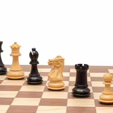 Détail du cavalier et des pièces sombres face aux pièces claires