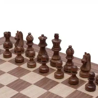 Ensemble Jeu d'Echecs Débutant II en Bois d'Acacia et Echiquier en Bois de Noyer – Image 5