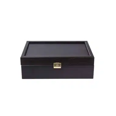 Coffret de Rangement en Bois de Wenge (Hauteur de roi jusqu'à 9,5 cm)