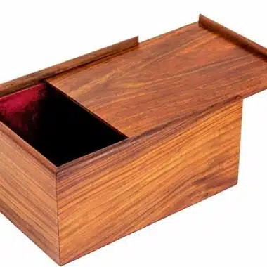 Coffret de Rangement en Bois de Rose Doré pour Jeu d'Echecs en Bois (Hauteur de Roi = 11 cm)