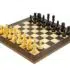Ensemble "Contemporain" Echiquier en Bois d'Erable et Wenge & Jeu d'Echecs en Buis Ebonisé