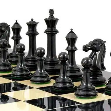 Jeu d'Echecs "Parthenon" en Bois d'Ebène et Buis – Image 4
