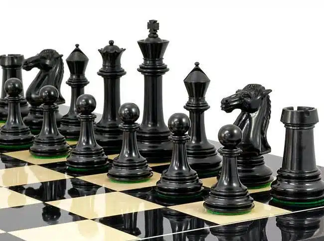 Jeu d'Echecs "Parthenon" en Bois d'Ebène et Buis – Image 4