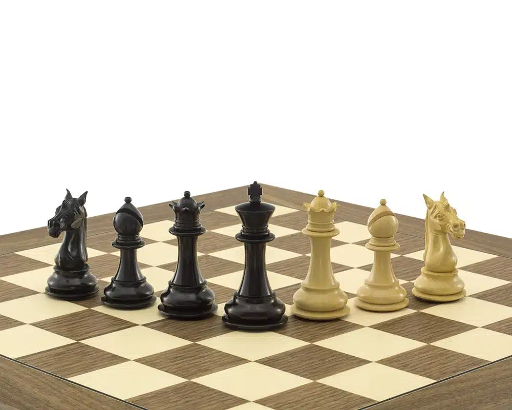 Jeu d'Échecs série Columbus en Bois d'Ébène et Bois de Buis