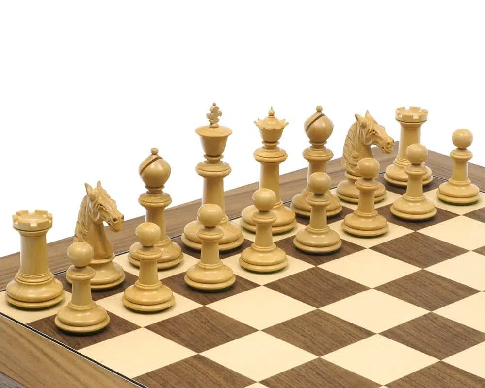Jeu d'Échecs Staunton Traditionnel en bois d'Ébène et Bois de Buis