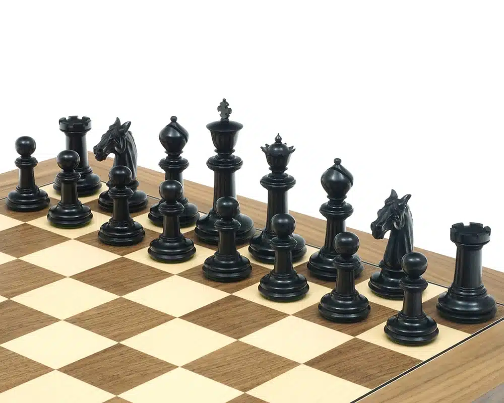 Jeu d'Échecs Staunton Traditionnel en bois d'Ébène et Bois de Buis