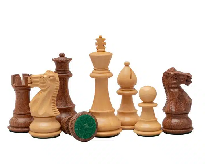 Jeu d'Échecs Staunton Classique en Bois d'Acacia et Bois de Buis