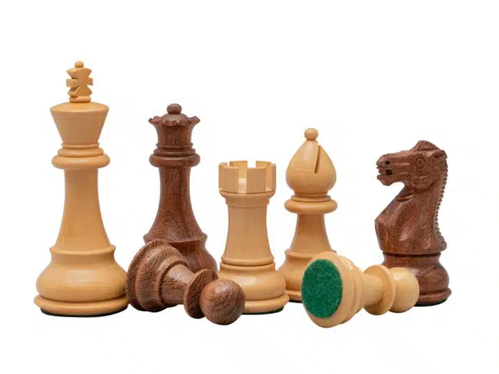 Jeu d'Échecs Staunton Classique en Bois d'Acacia et Bois de Buis