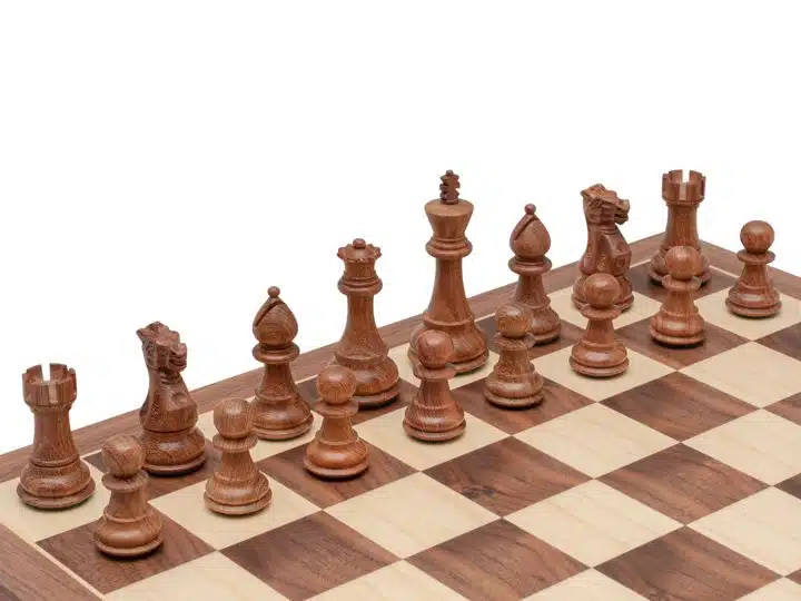 Jeu d'Échecs Staunton Classique en Bois d'Acacia et Bois de Buis