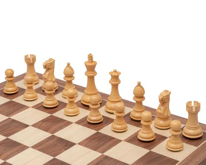 Jeu d'Échecs Staunton Classique en Bois d'Acacia et Bois de Buis