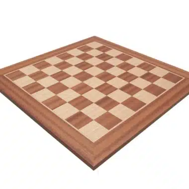 Jeu d'Echecs Sculpté en Bois d'Acacia et Echiquier en Bois d'Acajou – Image 10