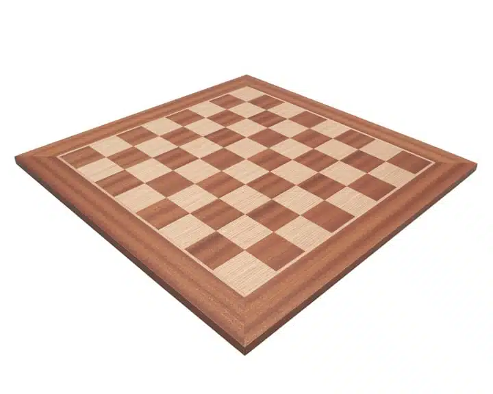 Jeu d'Echecs Sculpté en Bois d'Acacia et Echiquier en Bois d'Acajou – Image 10