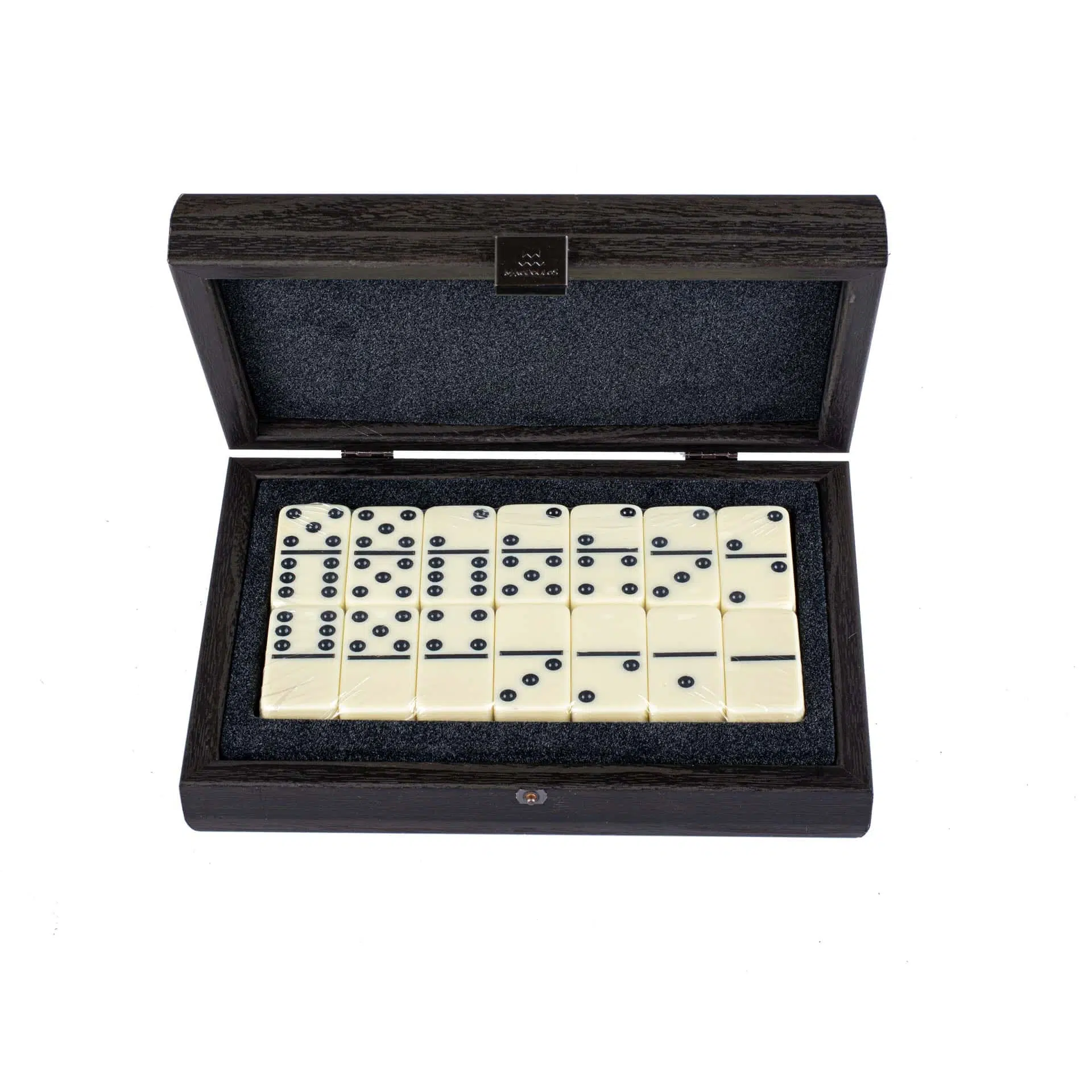 Set de Domino Noir - Coffret en Bois – Image 2