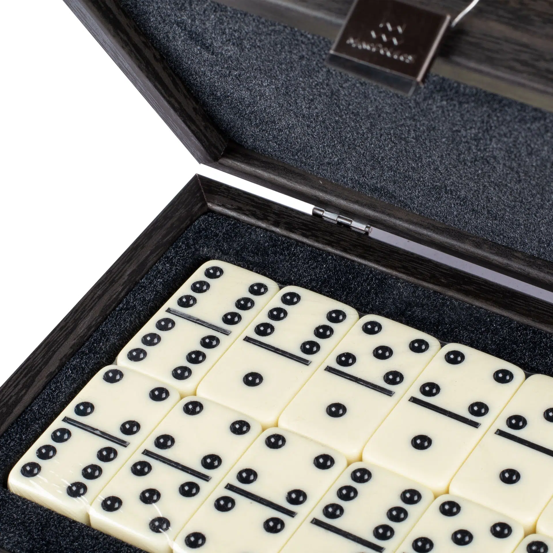 Set de Domino Noir - Coffret en Bois – Image 3