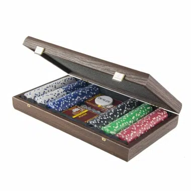 Ensemble de Poker - Mallette en Bois de Noyer Foncé – Image 3