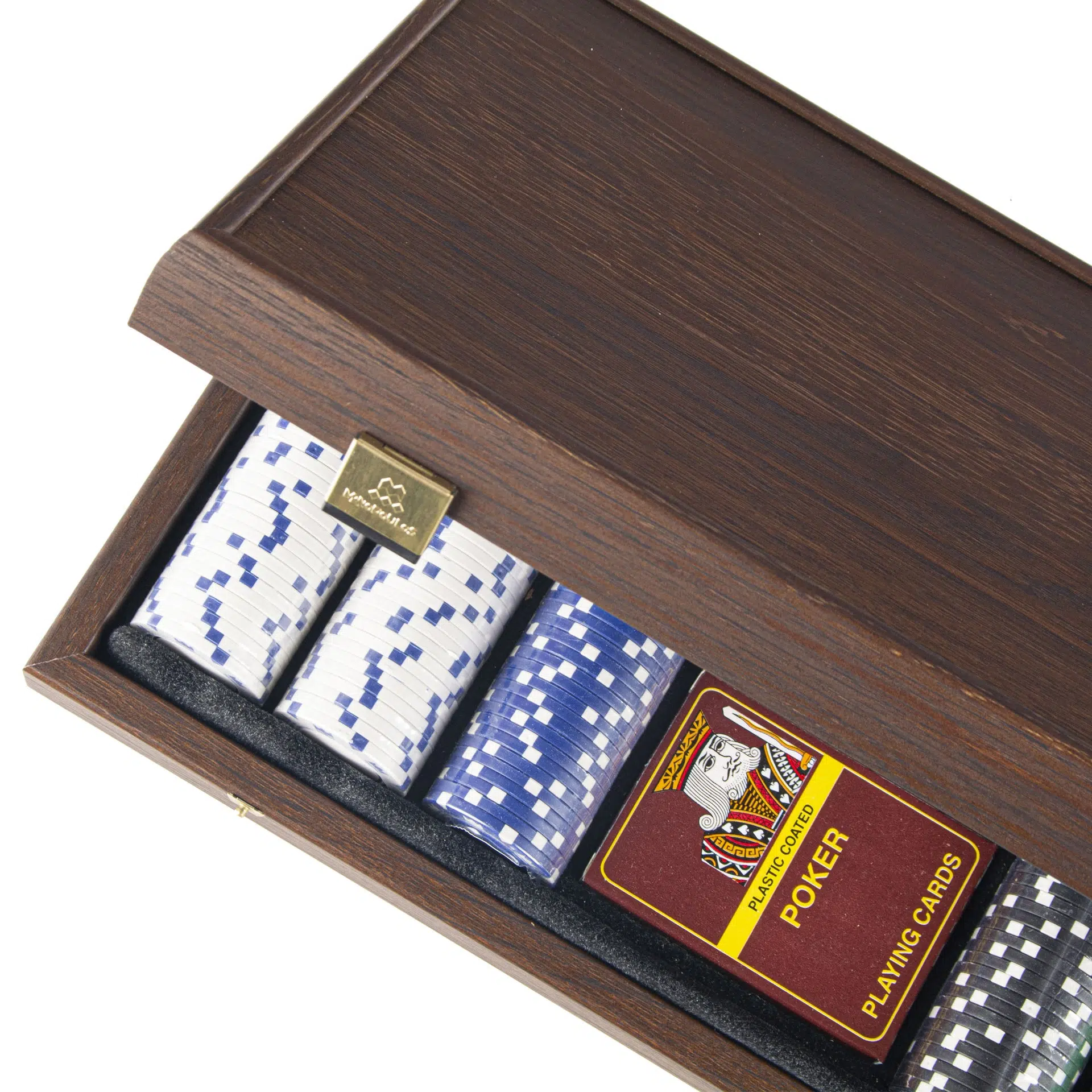 Ensemble de Poker - Mallette en Bois de Noyer Foncé – Image 4