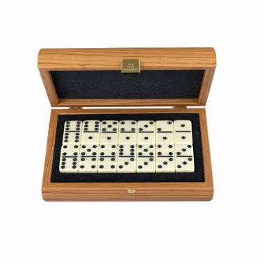 Alternative view of Set de Domino avec Coffret en Bois de Noyer