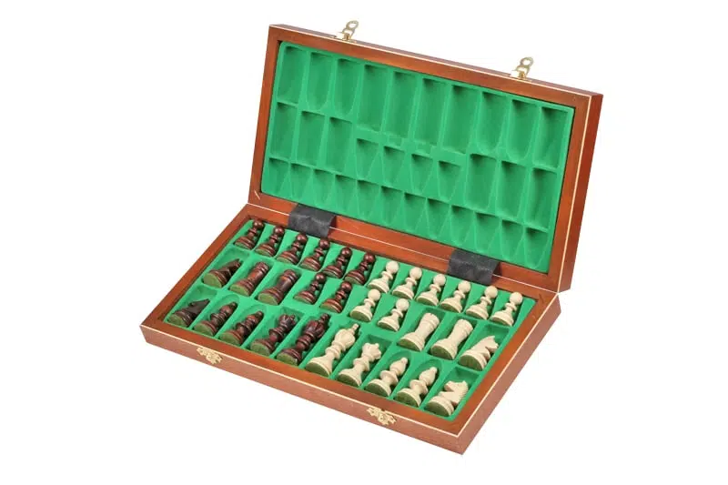 Jeu d'Echecs Pliable en Bois Olympic – Image 2
