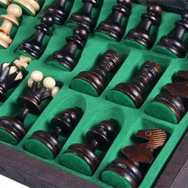 Jeu d'Echecs Pliable en Bois Pearl – Image 10