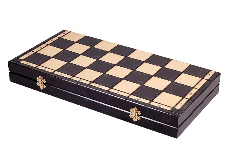 Echiquier Pliable et Jeu d'Echecs en Bois avec Rangement – Image 7