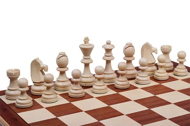 Jeu d'Echecs et Echiquier Pliable en Bois avec Rangement – Image 4