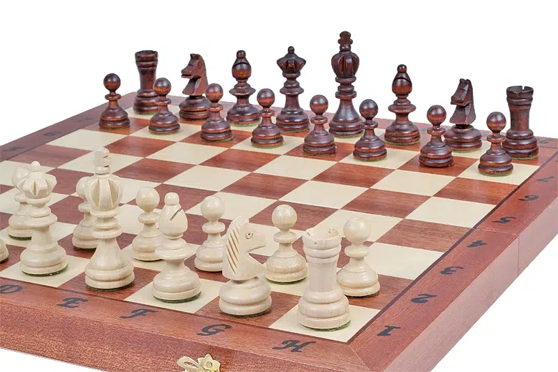 Jeu d'Echecs Pliable en Bois Olympic – Image 6