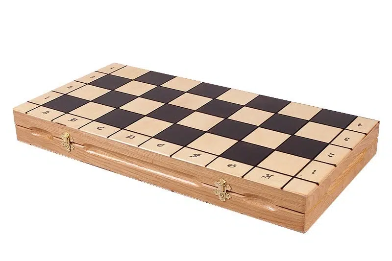 Echiquier Pliant et Jeu d'Echecs à Theme en Bois avec Rangement – Image 7