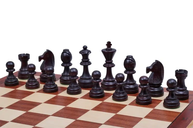 Jeu d'Echecs et Echiquier Pliable en Bois avec Rangement – Image 3