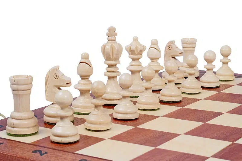 Jeu d'Echecs Pliable en Bois Olympic – Image 4