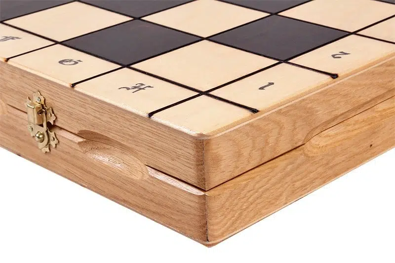 Echiquier Pliant et Jeu d'Echecs à Theme en Bois avec Rangement – Image 8