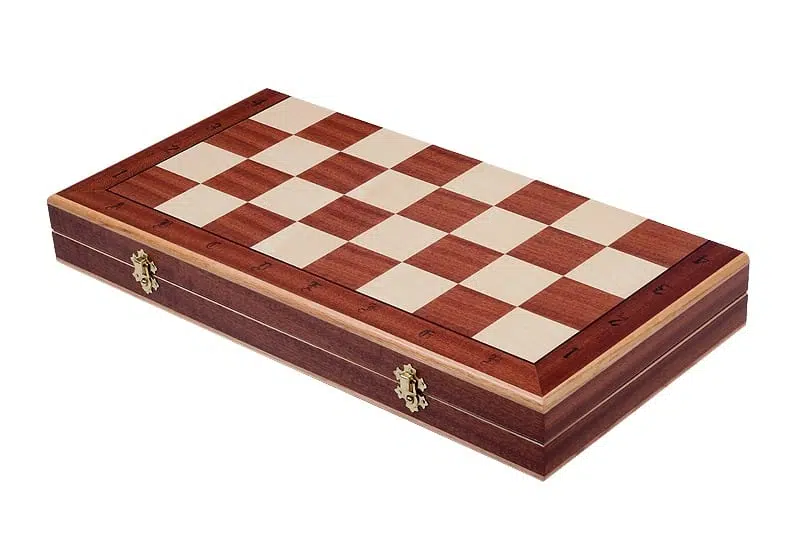 Jeu d'Echecs et Echiquier Pliable en Bois avec Rangement – Image 8
