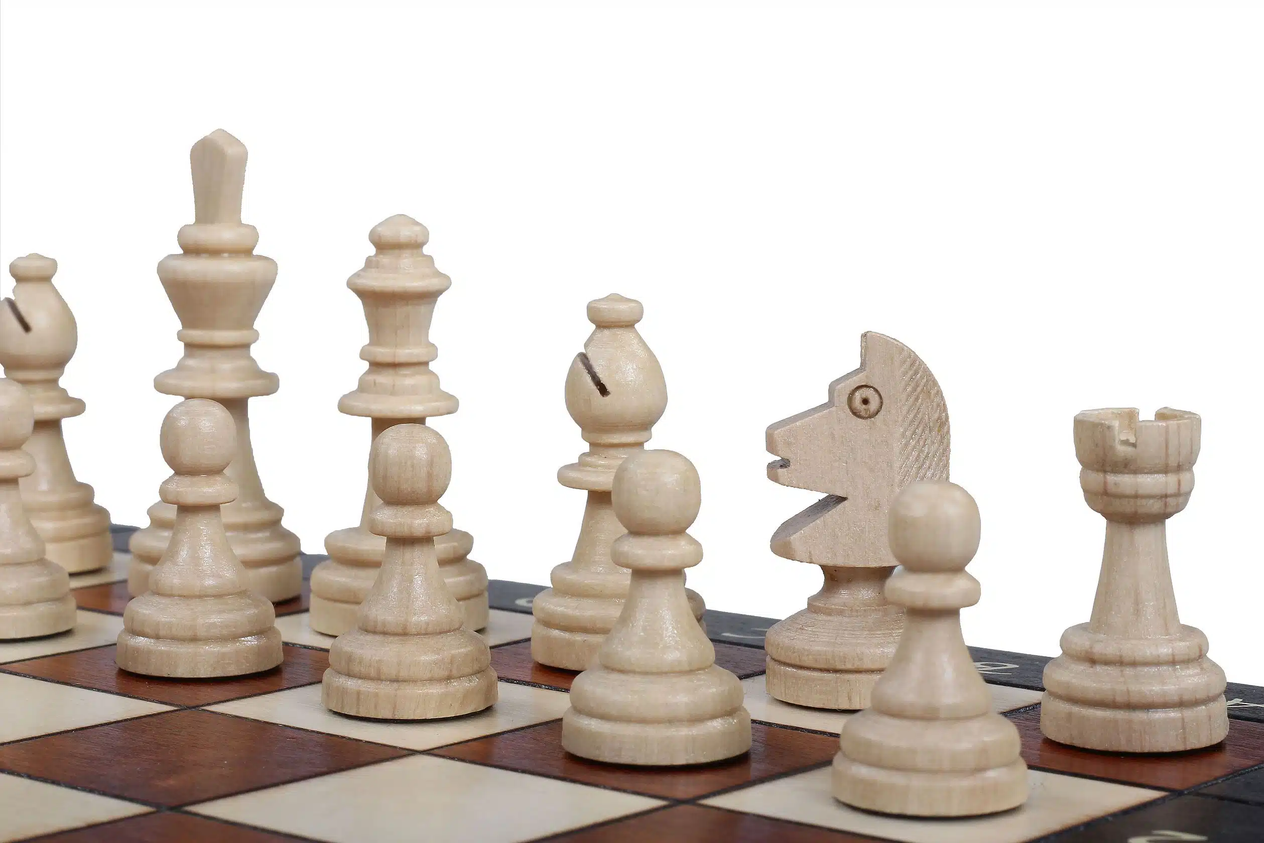 Petit Jeu d'Echecs Magnetique en Bois avec Rangement – Image 6
