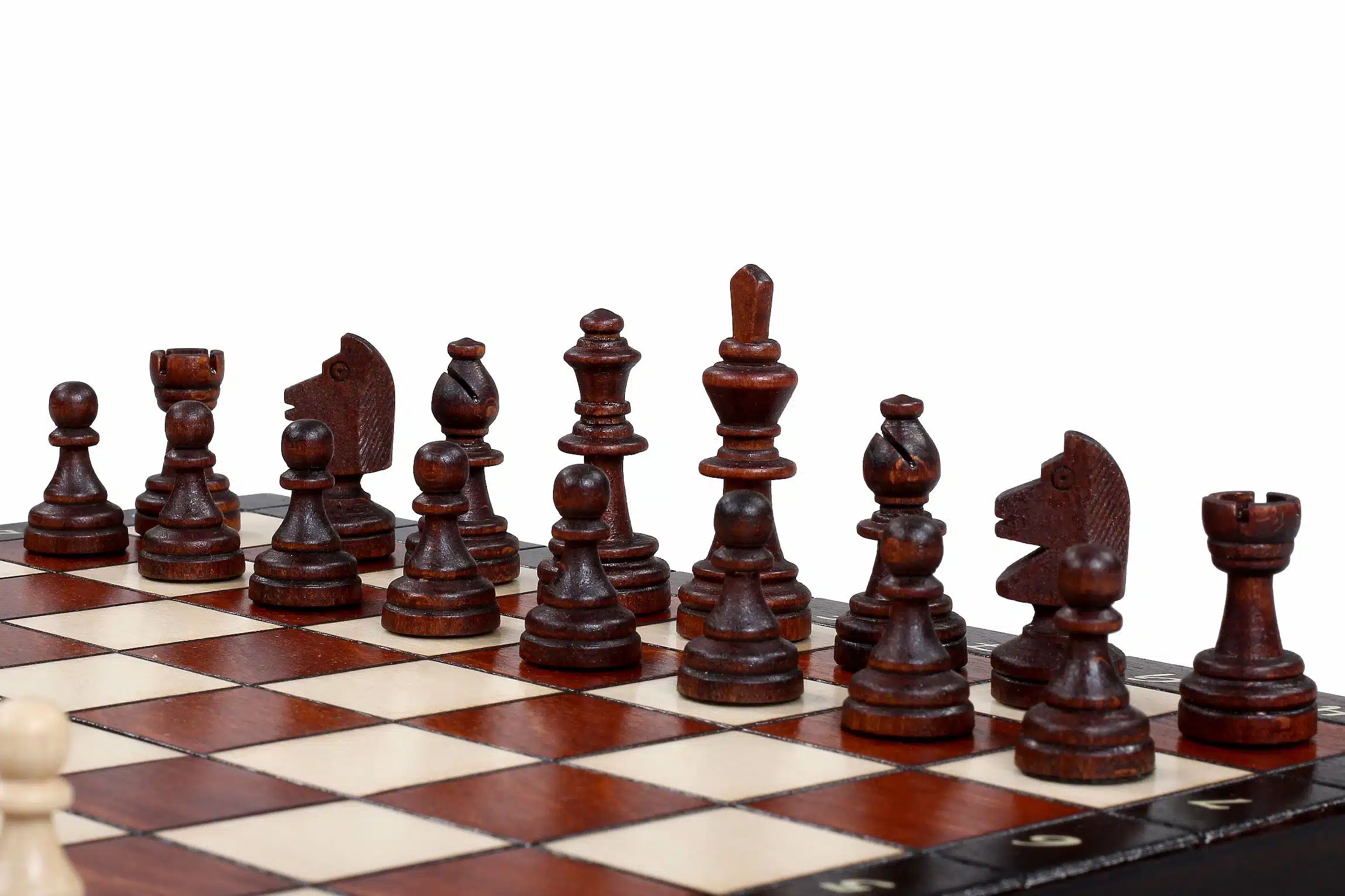 Petit Jeu d'Echecs Magnetique en Bois avec Rangement – Image 5