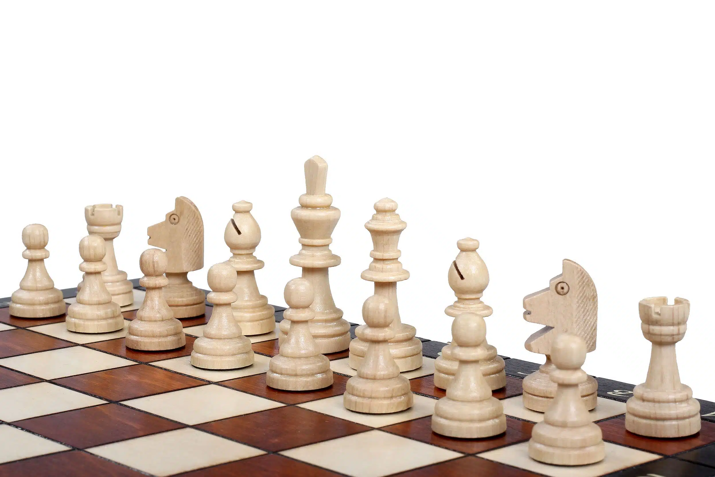 Petit Jeu d'Echecs Magnetique en Bois avec Rangement – Image 4