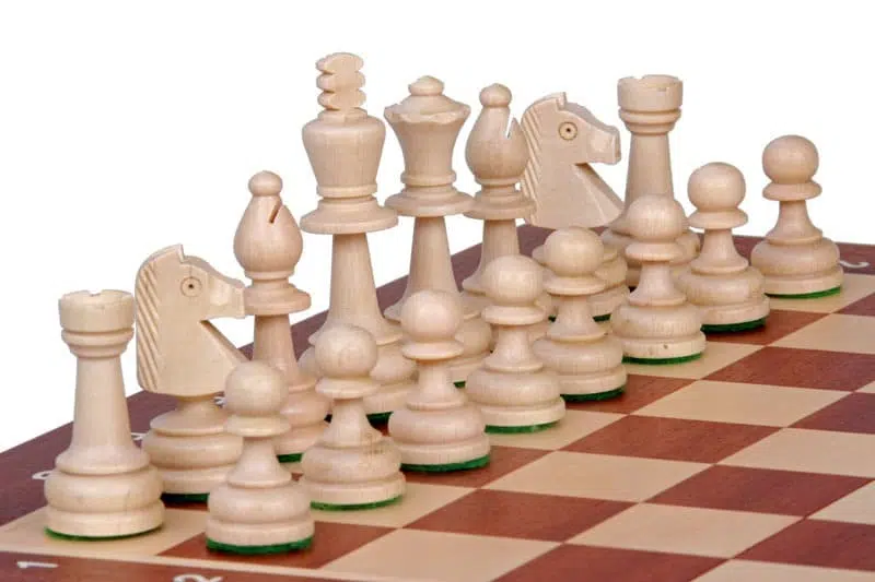 Echiquier Pliable et Jeu d'Echecs en Bois avec Rangement – Image 4