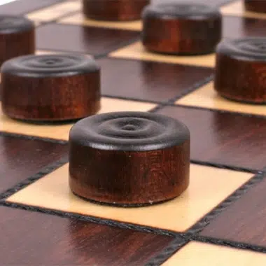 Jeu d'Echecs et Jeu de Dames Pliable en Bois – Image 10