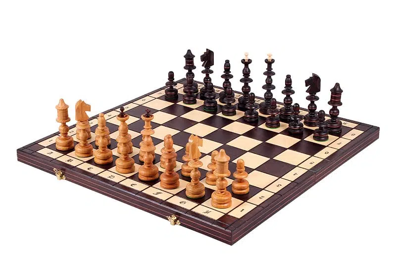Jeu Echecs et Echiquier Geant en Bois Pliant