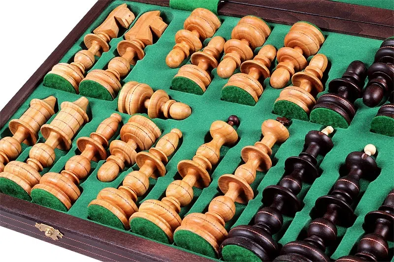 Jeu Echecs et Echiquier Geant en Bois Pliant – Image 8
