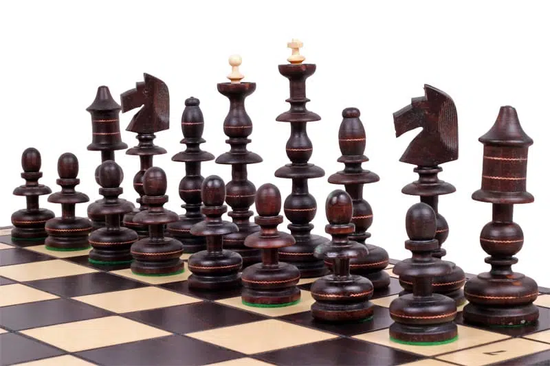 Jeu Echecs et Echiquier Geant en Bois Pliant – Image 3