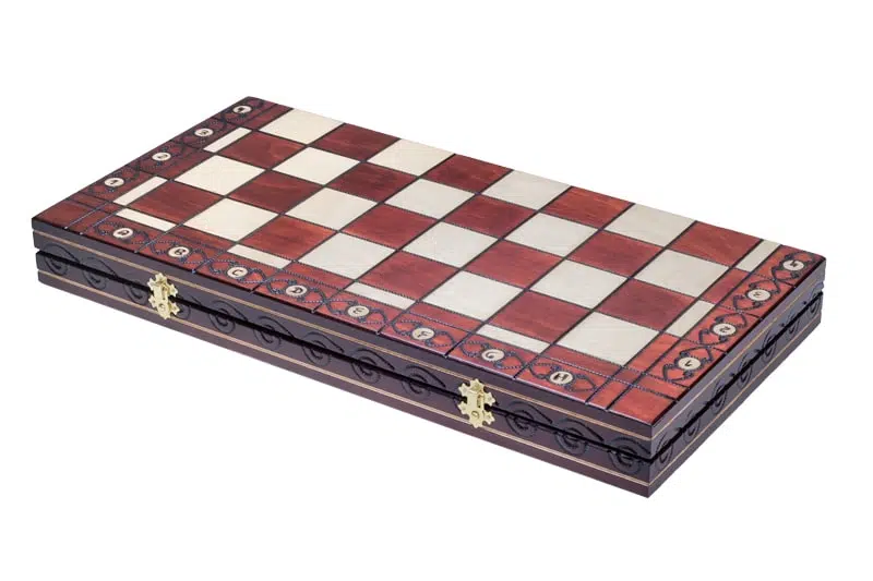 Grandes Pieces Echecs Decoratives en Bois et Echiquier Pliant avec Rangement – Image 8