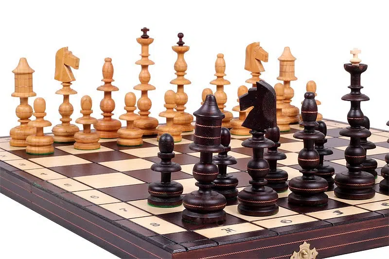 Jeu Echecs et Echiquier Geant en Bois Pliant – Image 6
