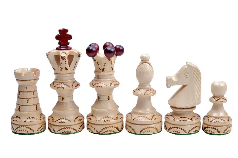 Grandes Pieces Echecs Decoratives en Bois et Echiquier Pliant avec Rangement – Image 6