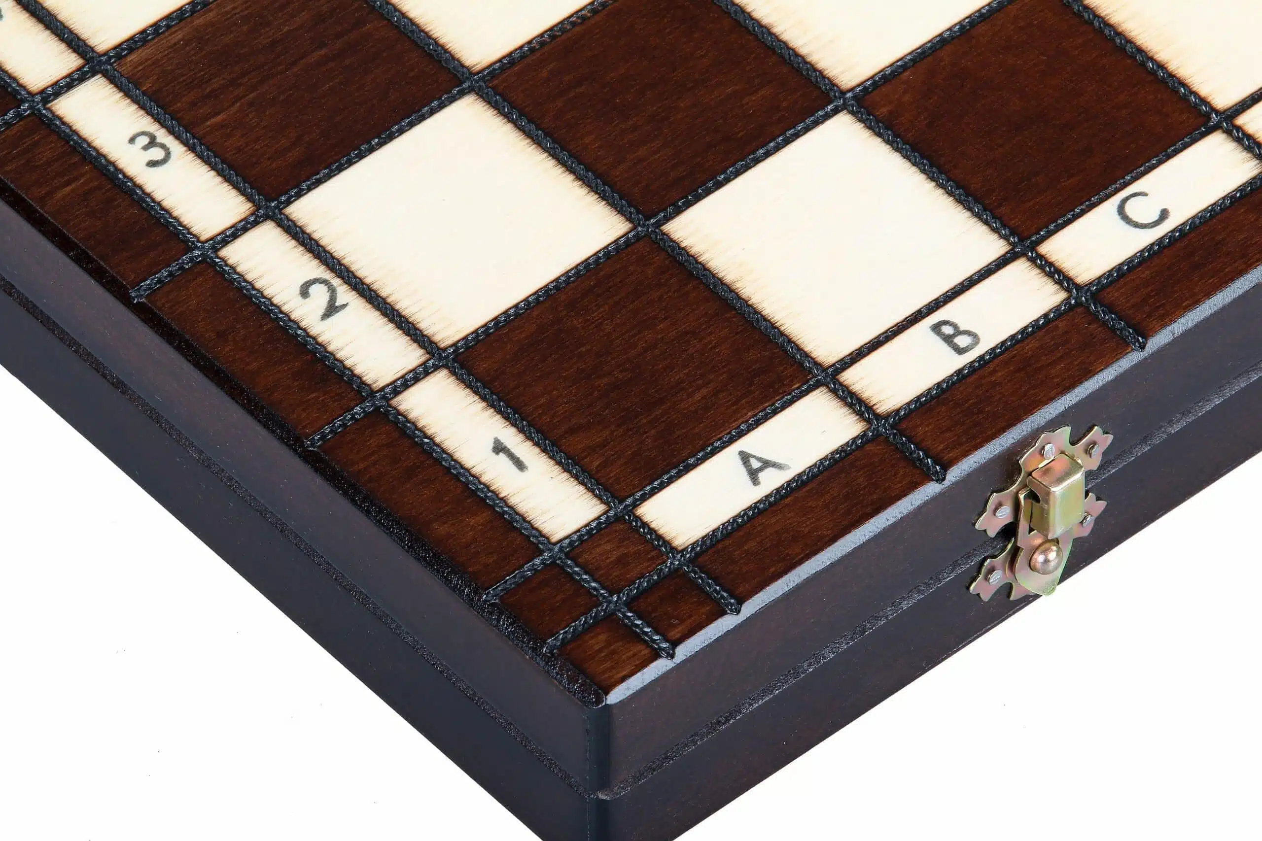Jeu d'Echecs en Bois et Echiquier Pliable en Bois avec Rangement – Image 9