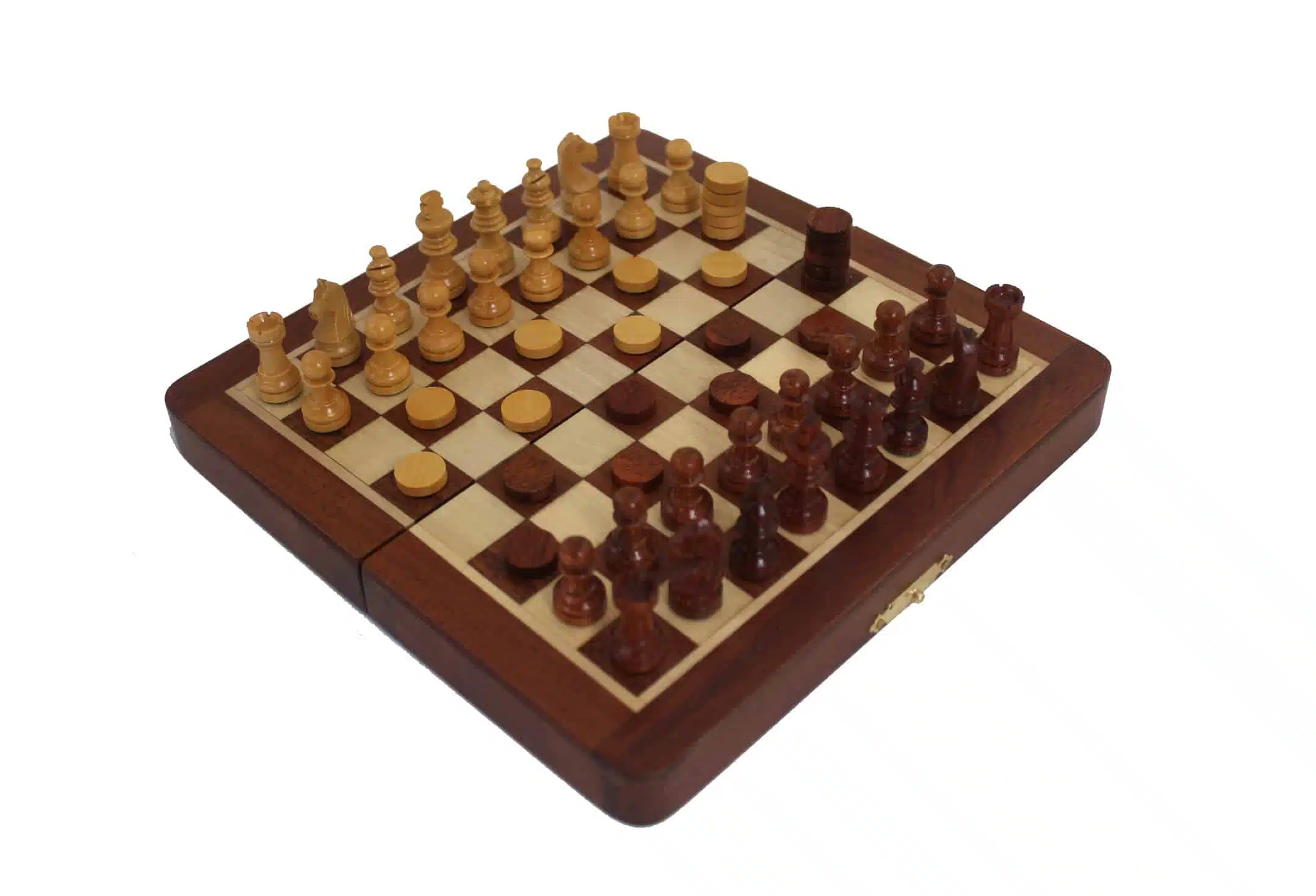 Jeu d'Echecs et Jeu de Dame en Bois et Magnétique - 4 Dimensions – Image 2